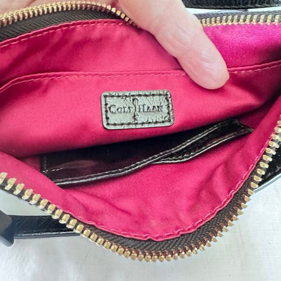 Cole Haan Ali‎ Mini Jitney Black Patent Leather Shoulder Crossbody Bag - Picture 6 of 8